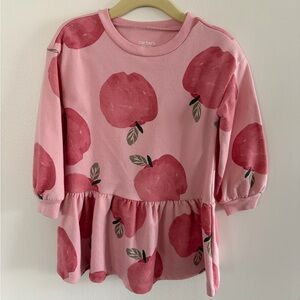 Carter's Pink Long Sleeve Apple Top